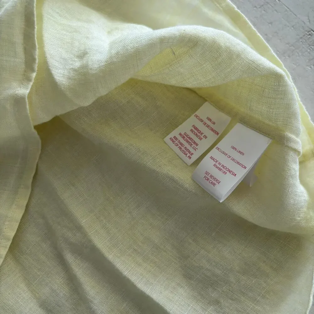 Lilly Pulitzer Calais 100% Linen Short Sleeve Top Brand New Size Large